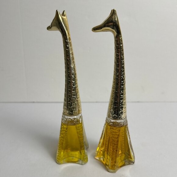 Vintage 1976 Avon Graceful Giraffe Perfume Bottle Lot | Full, Gold Neck - Picture 8 of 16